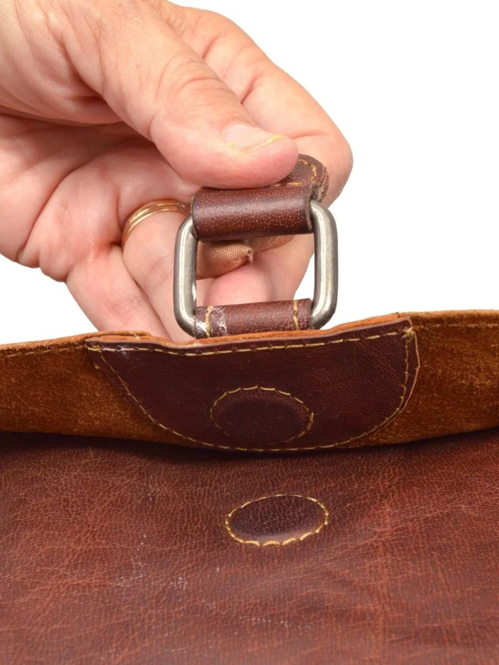 Jack Georges Leather Messenger Bag Nice!